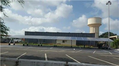 Alumiiniumisulamist päikeseenergia autovarjualuse kinnituskonstruktsioon