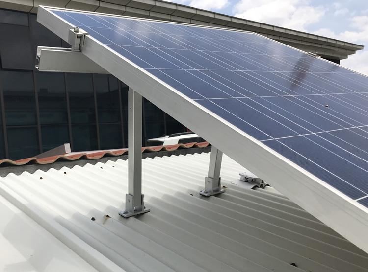 Adjustable solar panel clamps