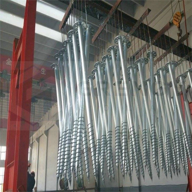 Galvanized No Dig Ground Screw Pole Anchor Blade Screw