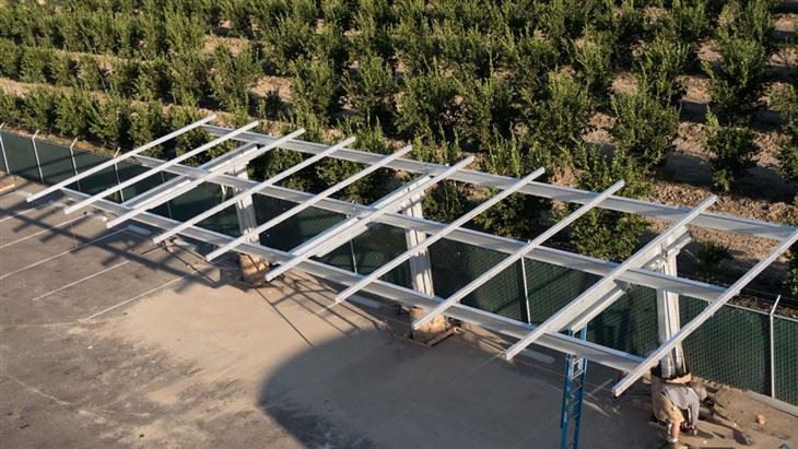 T Shaped Steel Carport For Solar Panels